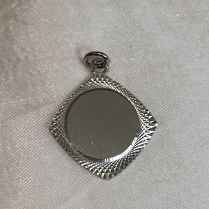 Vintage Lamode sterling silver diamond shaped pendant